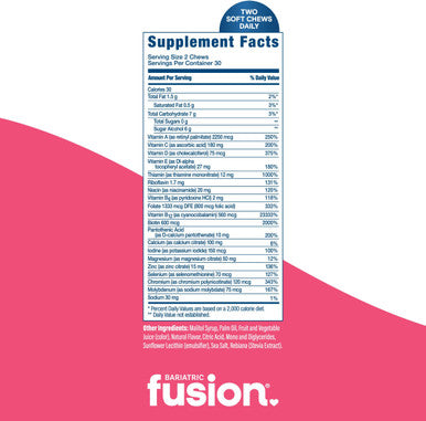 Bariatric Fusion Cherry Pineapple Soft Chews Bariatric Multivitamin