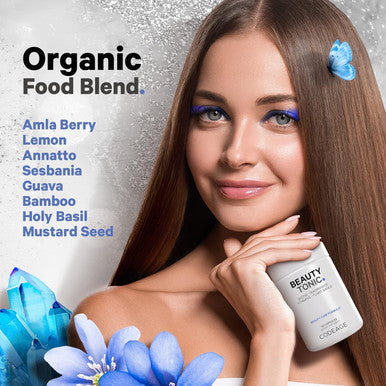 Codeage Biotin Supplement with Vitamin C Vitamin E Vitamin B6 Niacin Folate Organic Food Blend Phytoceramides Astaxanthin Selenium - Beauty Tonic - Hair Skin and Nail Support - Vegan 90 Ct