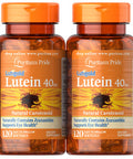 Puritan's Pride Lutein 40mg With Zeaxanthin Supports Eye Health 120 Count (Pack of 2)