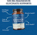 Magnesium Glycinate 500Mg Chelated For Muscle Relaxation, Bones, Heart, Nerve, Sleep & Calm Support For Women & Men High Absorption Magnesium Chelate Supplement & Bisglycinate Complex 120Ct