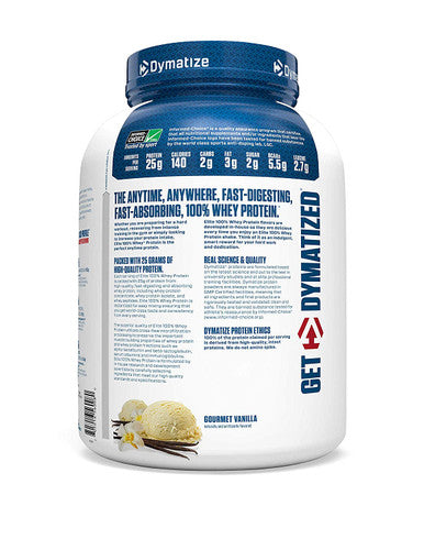 Dymatize Elite 100% Whey Protein, 2.27 kg (5 lb), Gourmet Vanilla