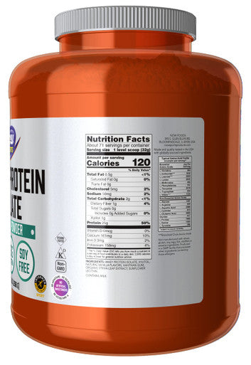 NOW Sports Nutrition Whey Protein Isolate 25 g With BCAAs Creamy Vanilla Powder 5-Pound