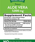 Aloe Vera Gel Capsules | 5000 mg 100 Softgels | Non-GMO, Gluten Supplement | By Nature's Truth