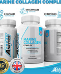 Marine Collagen 1000mg - Type 1 Hydrolysed Collagen - Enhanced with Hyaluronic Acid, Vitamin C, Vitamin E, Vitamin B2, Zinc and Copper