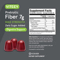 Prebiotic Fiber Gummies For Adults, 7G - Zero Sugar Added - Fiber Supplement Gummies For Digestive Health Regularity & Natural Weight Support - Vegan, Gelatin - Chewable Fruit Flavored Gummy