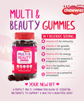 Womens Multivitamin & Mineral ÃƒÂ¢Ã¢â€šÂ¬Ã¢â‚¬Å“ Vegan Chewable Gummies - Formulated for Women - 1-Month Supply by Chewwies Vitamins
