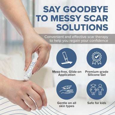 Prosil Silicone Scar Stick 4.25G Effective Scar Treatment With Premium-Grade Silicone Compact, Mess-Free, Glide-On Application For Convenient Scar Therapy Gentle On All Skin Types & Kids