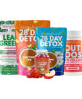 Skinny Boost - My Best Life Bundle - Skinny Boost Detox Pack-1 Daytime Tea(28 Bags)1 Evening Detox Tea(14 Bags), 1 Sugar Free Apple Cider Vinegar Gummies(60 Vegan), Lean Greens Plus Superfood Powder