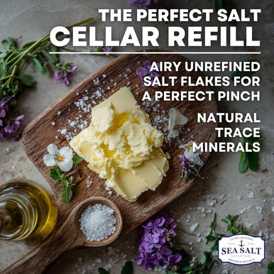 Sea Salt Superstore Flaky Sea Salt Hand Harvested Sea Salt Flakes Baja Fleur de Sel Flake Salt Gourmet Finishing Flaky Salt for Baking and Cooking 14 oz Bag