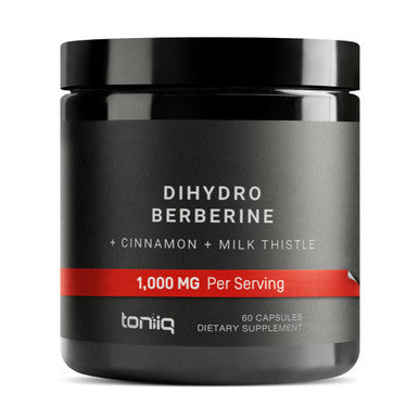 Toniiq Dihydroberberine Supplement Ultra High Potency 1,000mg Formula with GlucoVantage 10:1 Ceylon Cinnamon and 50:1 Milk Thistle Third Party Lab Tested