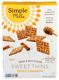 Simple Mills Honey Cinnamon Seed & Nut Flour Sweet Thins, Paleo Friendly & Delicious Sweet Thin Cookies, Good for Snacks, Nutrient Dense, 4.25 oz, 3 Count