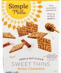 Simple Mills Honey Cinnamon Seed & Nut Flour Sweet Thins, Paleo Friendly & Delicious Sweet Thin Cookies, Good for Snacks, Nutrient Dense, 4.25oz, Pack of 1