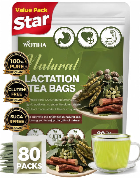 WOTIHA 50 Count Premium White Mulberry Leaf Tea Bags - 100% Natural & Pure, Improves Digestion, Supports Wellness, Slightly Sweet & Refreshing,Non-GMO Caffeine-Free, Additive-Free, Sugar-Free, Vegan