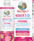 Maryruth Organics Multivitamin for Women 40+ Womens Multivitamin Liposomal Immune Support Supplement Energy Supplements & Sleep Aid Methylated Multivitamin Vegan Sugar Non-GMO 15.22 Fl Oz