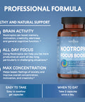 Nootropic Capsules by New Age-Brain Supplement Nootropics Booster -Enhance Focus -Boost Concentration-Improve Memory & Clarity for Men & Women ÃƒÂ¢Ã¢â€šÂ¬Ã¢â‚¬Å“with Bacopa Monnieri & Gingko Bilboa-120 Count ÃƒÂ¢Ã¢â€šÂ¬Ã¢â‚¬Å“2 Pack