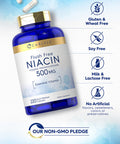 Carlyle Niacin Flush Free 500Mg | 220 Capsules | Non-Gmo And Gluten Free Essential Vitamin
