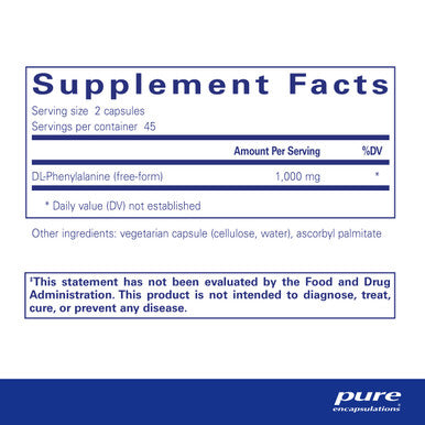 Pure Encapsulations DLPhenylalanine 500 mg 90 vcaps