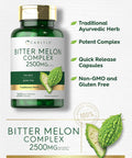 Carlyle Bitter Melon Capsules 2500 mg | 200 Count | Non-GMO & Gluten Extract | Complex Supplement