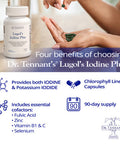 Dr. Tennant'S Iodine Plus | Lugol'S Iodine & Potassium Iodide Capsules With Must-Have Co-Factors Selenium, Zinc & Fulvic | Suppor