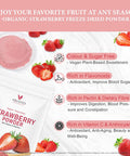 Veloto Organic Strawberry Powder Strawberry Fruit ze Dried Powder Vitamin C Supplement Natural Antioxidants Superfoods For Smoothie & Beverage Blend Vegan Non-Gmo Gluten- 12 Oz