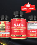 3In1 1000Mg Pure Nad+ Supplement With Liposomal Nicotinamide Riboside 900Mg Nr, Resveratrol, Quercetin - Cellular Energy & Repair, Vitality, Healthy Aging - 60 Count