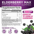 Nature'S Nutrition Sambucus Elderberry Gummies for Adults Teens & Kids - Super Concentrated 35:1 Extract Equivalent to 4200mg of Elderberries - Daily Immune Support Black Elderberry Vitamin Supplement - 120 Count