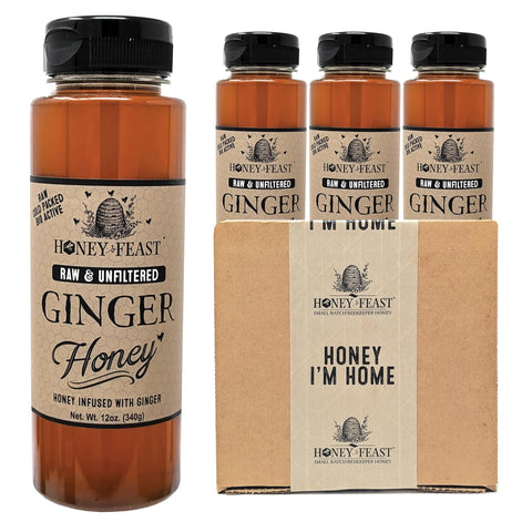HONEY FEAST New Zealand Manuka Infused Honey with Propolis 12oz - Raw Manuka Honey, Patent Pending Formula, MGO182 Rating, Manuka Honey New Zealand