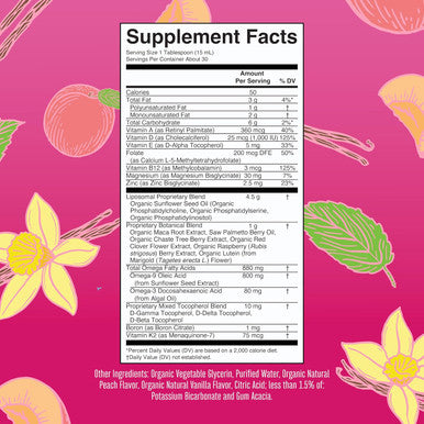 Maryruth Organics Multivitamin for Women 40+ Womens Multivitamin Liposomal Immune Support Supplement Energy Supplements & Sleep Aid Methylated Multivitamin Vegan Sugar Non-GMO 15.22 Fl Oz