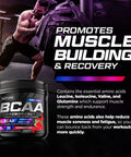 Built Nature Bcaa Powder - Post Workout Muscle Recovery & Hydration Supplement With Essential Amino Acids - Keto-Friendly, Sugar-Free - Watermelon Flavor - 4G Bcaas Plus 1G Glutamine Per Serving, 50 Servings