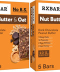 RXBAR Nut Butter and Oat Protein Bars, Protein Snacks, Snack Bars, Dark Chocolate Peanut Butter, 9.7oz Box (5 Count)