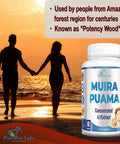 YUMMYVITE Muira Puama Capsules - Concentrated 4:1 Extract, Equivalent To 2200Mg Per Capsule, 60 Capsules