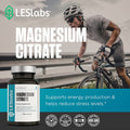 LES Labs Magnesium Citrate NonGMO Supplement 750mg 120 Capsules