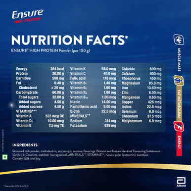 Ensure High Protein Drink For Physically Active Adults - Vanilla 400G