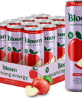Bloom Nutrition Sparkling Energy Drink Minis, Raspberry Lemon & Strawberry Watermelon, 7.5oz 12 Pack