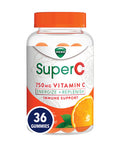 Vicks Super C Vitamin C Gummies, Energize + Replenish, Daytime Supplement for Immune Support with Vitamin C, B Vitamins, Green Tea Extract, Ginseng, and Goji Berries, Citrus Flavored, 36 Gummies