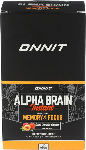 Onnit Alpha Brain Instant Peach 30 Count