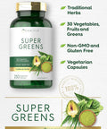 Carlyle Super Greens Capsules | 250 Count | Non-GMO & Gluten Supplement