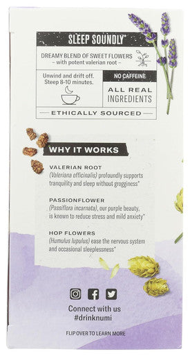 Numi Organic Sweet Slumber Herbal Tea 16 CT