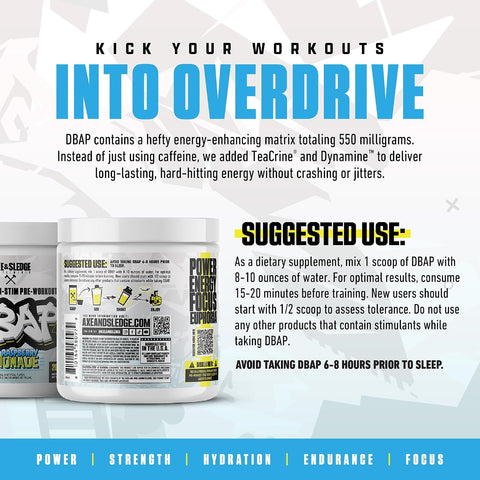 Axe & Sledge Dbap Extreme High Stim Pre-Workout Powder 400Mg Caffeine Beta Alanine Betaine Anhydrous Electrolytes & Focus High Stimulant Pre Workout Supplement 20 Servingssour Skyburst
