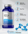 Antarctic Krill Oil | 300 Softgel Capsules | Value Size | Omega 3, EPA, DHA Supplement | with Astaxanthin | Non-GMO, Gluten Free | by Horbaach