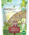 Food to Live Organic Omega-3 Seeds Mix with Flax, Chia and Sesame, 1.5 Pounds Non-GMO Whole Seeds, Raw, Kosher, Vegan. Rich in Omega 3 Fatty Acids and Dietary Fiber. Great for Salads and Oatmeal
