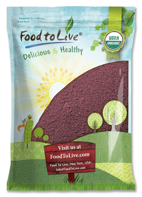 Food to Live Organic Mulberry Fruit Powder, 1.5 Pounds - Non-GMO, from Raw Dried Berries, Unsulfured, Vegan, Bulk, Great for Baking, Juices, Smoothies, Yogurts, Contains Maltodextrin, No Sulphites