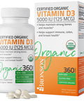 Bronson Vitamin D3 5,000 Iu (1 Year Supply) For Immune Support, Healthy Muscle Function & Bone Health, High Potency Organic Non-Gmo Vitamin D Supplement, 360 Tablets
