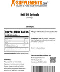 BulkSupplements Krill Oil 1000mg Softgels - Krill Oil Supplement - Omega 3 Supplement - 2 Krill Oil 500mg Softgels , Antarctic Krill Oil - Krill Oil Omega 3 Pills (300 Softgels)