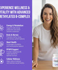 Methylated BComplex Vitamins Complete Bioactive Methyl BVitamins B12 B6 B9 5MTHF for Energy Heart Brain and Methylation Women Men Bio Active Nutrients MTHFR Multivitamins Support