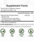 Deal Supplement Berberine Max Supplement with Turmeric 5000mg Per Serving 240 Veggie Capsules 97% Pure Berberine HCL 25:1 Berberine Root Extract Vegetarian Friendly Non-GMO