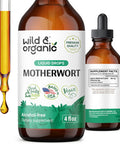 Wild & Organic Motherwort Tincture - Supplements For Women W/Motherwort Herb - Alcohol-Free Motherwort Supplement Drops - Vegan Dried Motherwort Tincture For Mood Support And Natural Calm - 4 Fl Oz