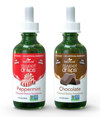 Sweetleaf Sweet Drops- Flavored Stevia Liquid Sweetener Organic Stevia Extract Zero Calorie Gluten Keto Friendly Non GMO Natural Flavor Sugar Alternative- Variety Pack 2 Fl Oz (Pack of 2)