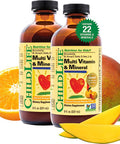 ChildLife Essentials, Kids Liquid Multivitamin and Mineral Supplement - Liquid Vitamins for Kids, All-Natural, Gluten-Free, Non-GMO - Natural Orange & Mango Flavor, 8 Fl Oz Bottle (Pack of 2)