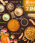 7 in 1 Premium Turmeric Curcumin + Apple Cinder Vinegar Capsules, Equivalent to 5010mg, 6 Month Supply with Ashwagandha, Ginger, Garlic Bulb, 95% Standardized Curcuminoids, Joint & Absorption Support